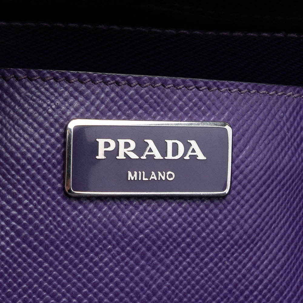 Pre-Loved Prada Saffiano Cuir Turnlock Twin Satchel - Picture 5 of 6
